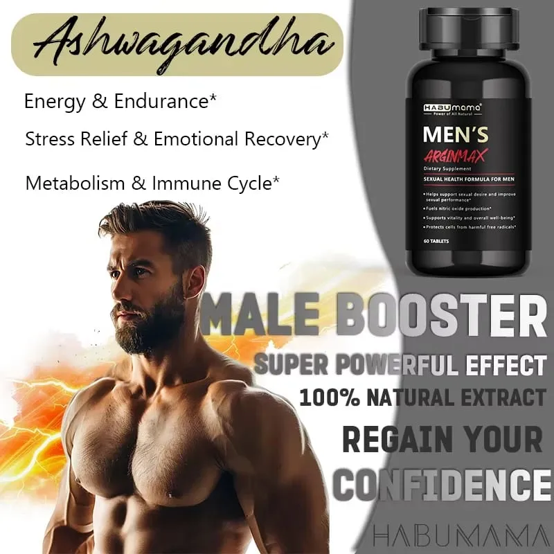 L-Arginine Male Enhancing อาหารเสริมเพื่อประสิทธิภาพความอดทนและความแข็งแรงของกล้ามเนื้อและความอดทน Non-GMO 60 เม็ด