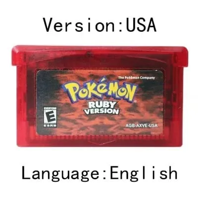GBA Game Pokemon Series Video Game Cartridge Console Card Pokemon Emerald FireRed Ruby LeafGreen Sapphire Multi-language