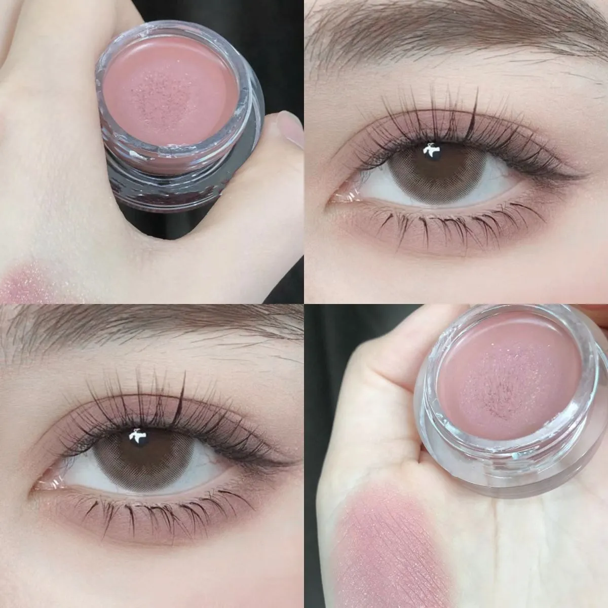 Matte Nude Eyeshadow Cream Waterproof Silky Smooth Eye Shadow Primer Pigment Pink Brown Long Lasting Monochrome Peach Eye Makeup
