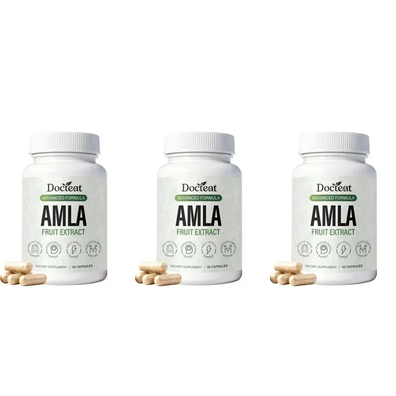 Docteat Amla Fruit Extract Capsules Immune Function Support Skin Health Support with Vitamin C B3 CoQ10 PQQ 60 Capsules — image 9