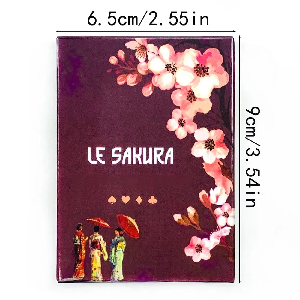 Nová karetní hra Le Sakura 36 karet Cherry Blossoms Stylové a kompaktní Zahrnuje průvodce Ideální pro duchovní cvičení na cestách