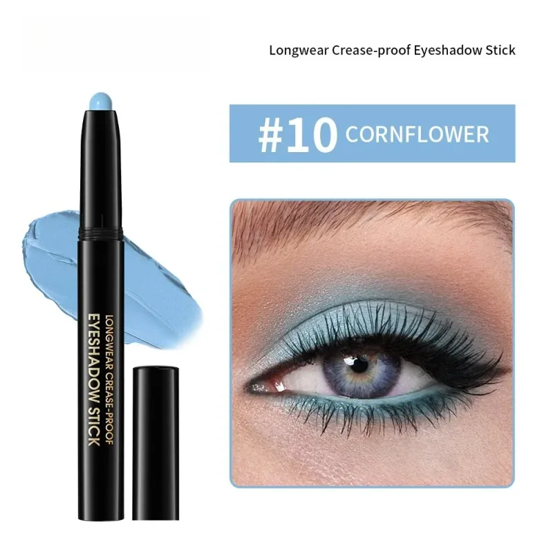 6 Colors Eyeshadow Pencil Stick Shimmer And Matte Waterproof Metallic Glitter Eye Shadow Highlighter Pencil Eyeshadow Cosmetics