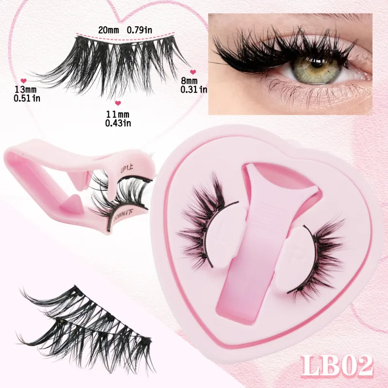 Magnetic Eyelashes Kit Natural 3D Mink Lashes Thick Fluffy False Lashes No Glue Needed Fake Eyelash Makeup Faux Cils
