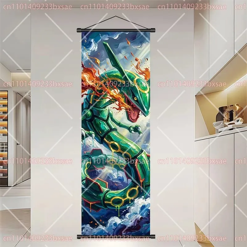 Pokémon Anime Elf Dragonite Gengar Pikachu Charizard Kyogre Rayquaza HD Poster Scroll Painting Art Hanging Painting Holiday Gift
