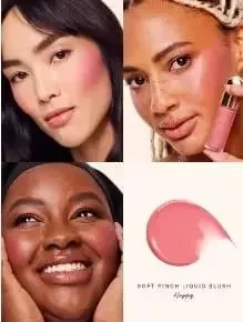 Zestaw do makijażu Rare Beauty Płynny rozświetlacz Pozostaje wilgotny i nie wysycha Róż w kremie Błyszczący, wilgotny naturalny róż w płynie