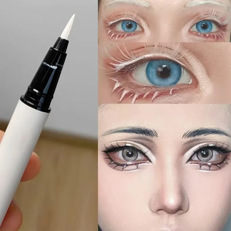 1PC White Liquid Eyeliner Pen Matte Black Long Lasting Waterproof Eye Liner Pencil Quick-drying Non-smudge Eye Makeup for Women