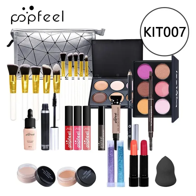 Christmas Makeup Gaveæske Foundation Eyeshadow Powder Long Lasting Lip Ink 27 stykker Fødselsdagsgaver Makeup til kvinder komplet sæt