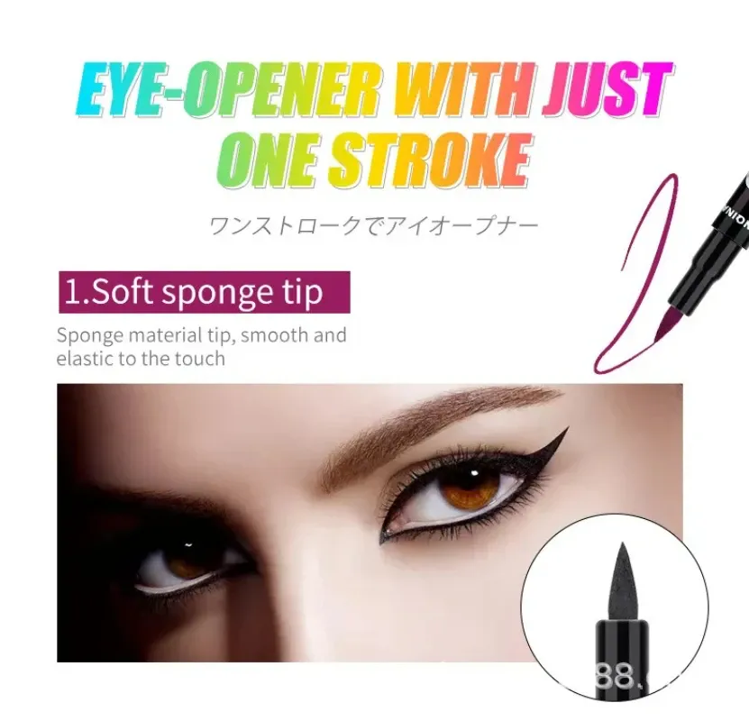 1 Pcs Long-Lasting Eye Liner Pencil - Waterproof Smudge-Proof Black/Brown Cosmetic Smooth Liquid Eyeliner for Beauty Makeup
