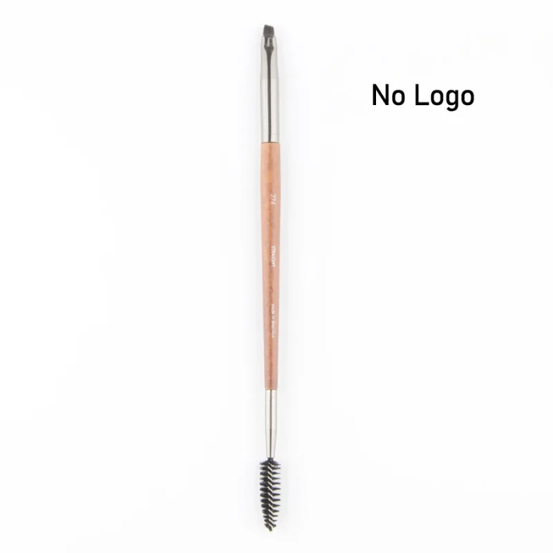 1 pieza #274 brocha de maquillaje de cejas en ángulo de doble punta, brochas de maquillaje profesionales de madera Natural, herramientas cosméticas