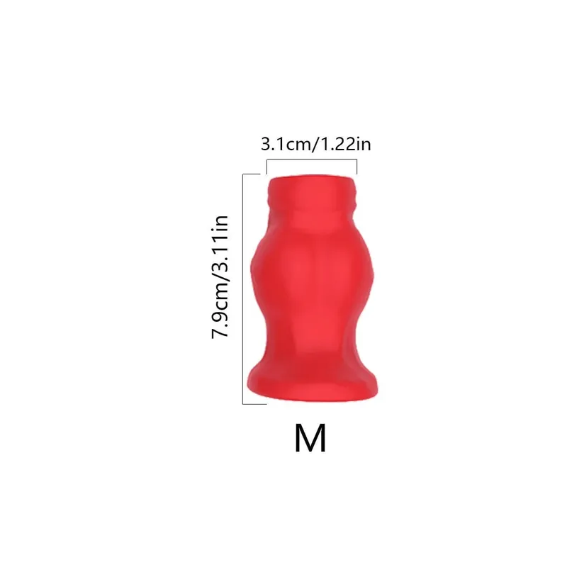 Morbido Silicone Hollow Anal Plug Tunnel Butt Plug Usura quotidiana Base svasata Clistere Dilatatore Anal Trainer Giocattolo del sesso per uomini Donne S/M/L