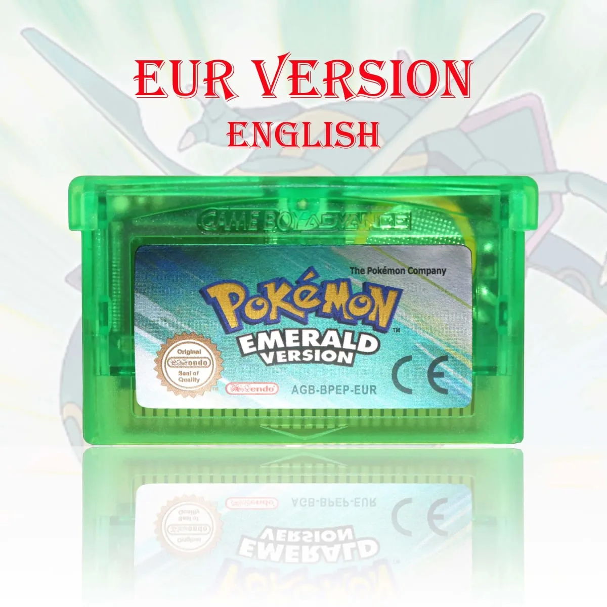 GBC/GBA EUR Version Pokemon Crystal/Yellow/Emerald/Fire Red/Leaf Green Game Cartridge Video Game Card High Quality with Battery
