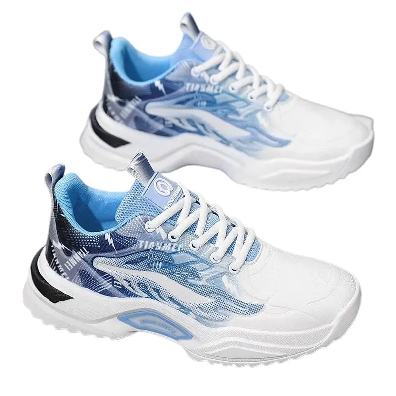 Free Shipping Men Shoes Casual Sports Walking Sneakers Lightweight Breathable Outdoor Autumn Spring Leather Height Increasing