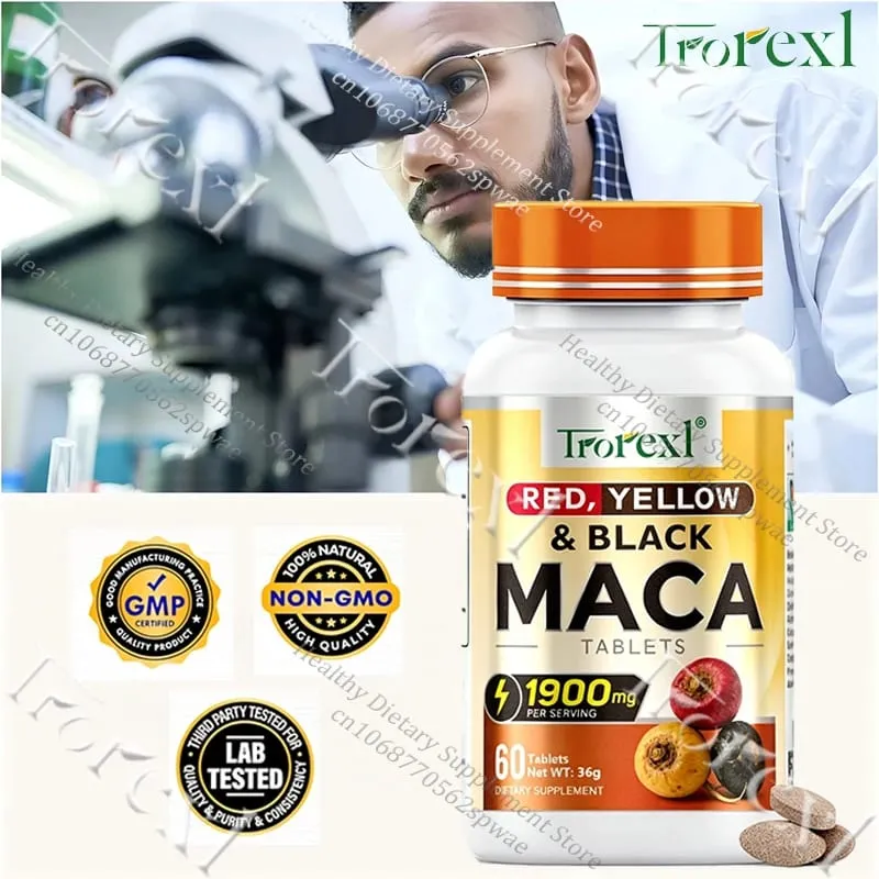 Male Performance Supplements – Support Resilience Physical Confidence & Endurance with Tri-Color Root Blend