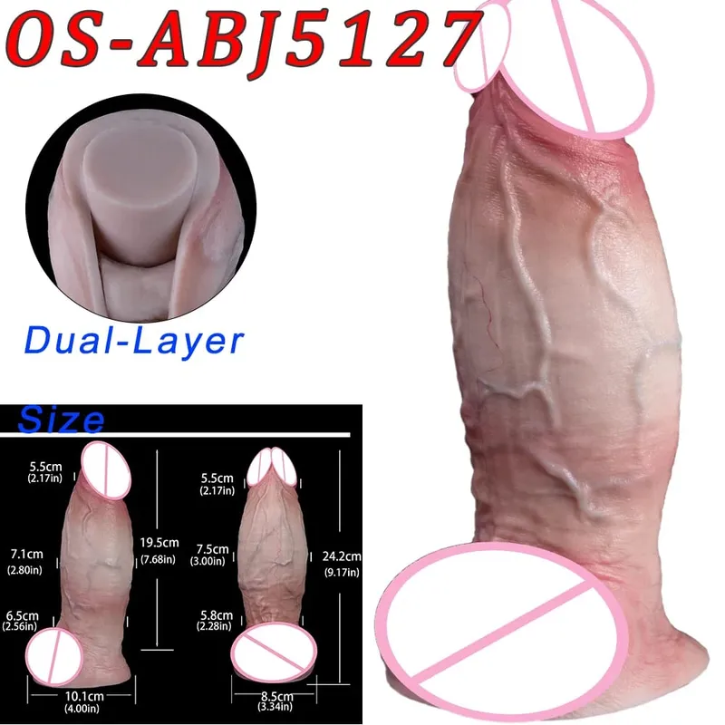 47 センチメートル現実的なロングディルドダブルヘッド肛門膣刺激装置大人のおもちゃ吸盤付きレズビアンカップルゲイ男性大人のツール