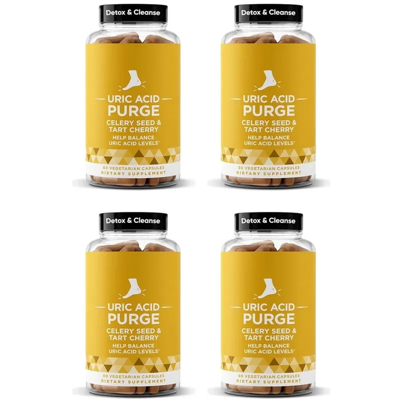 Uric Acid Purge Capsules with Celery Seed Tart Cherry Parsley Extract Vegetarian Formula Daily Joint Support Supplement 60 Count — image 10