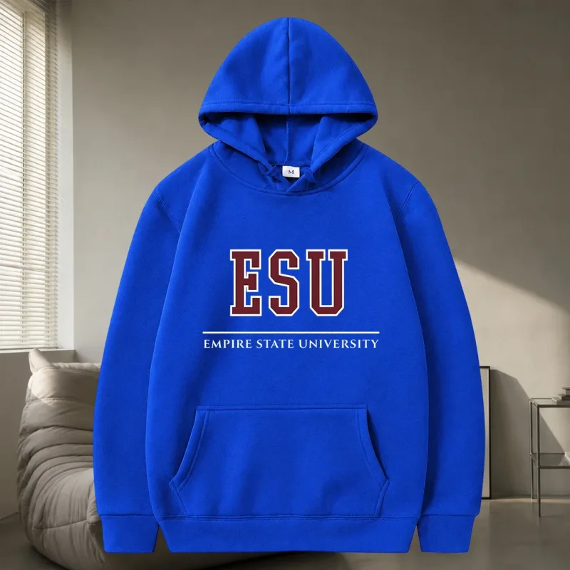ESU Empire State University Hoodie Sweatshirt Brand New Day Merch Peter Hoodies Unisex Spring and Summer Long Sleeve