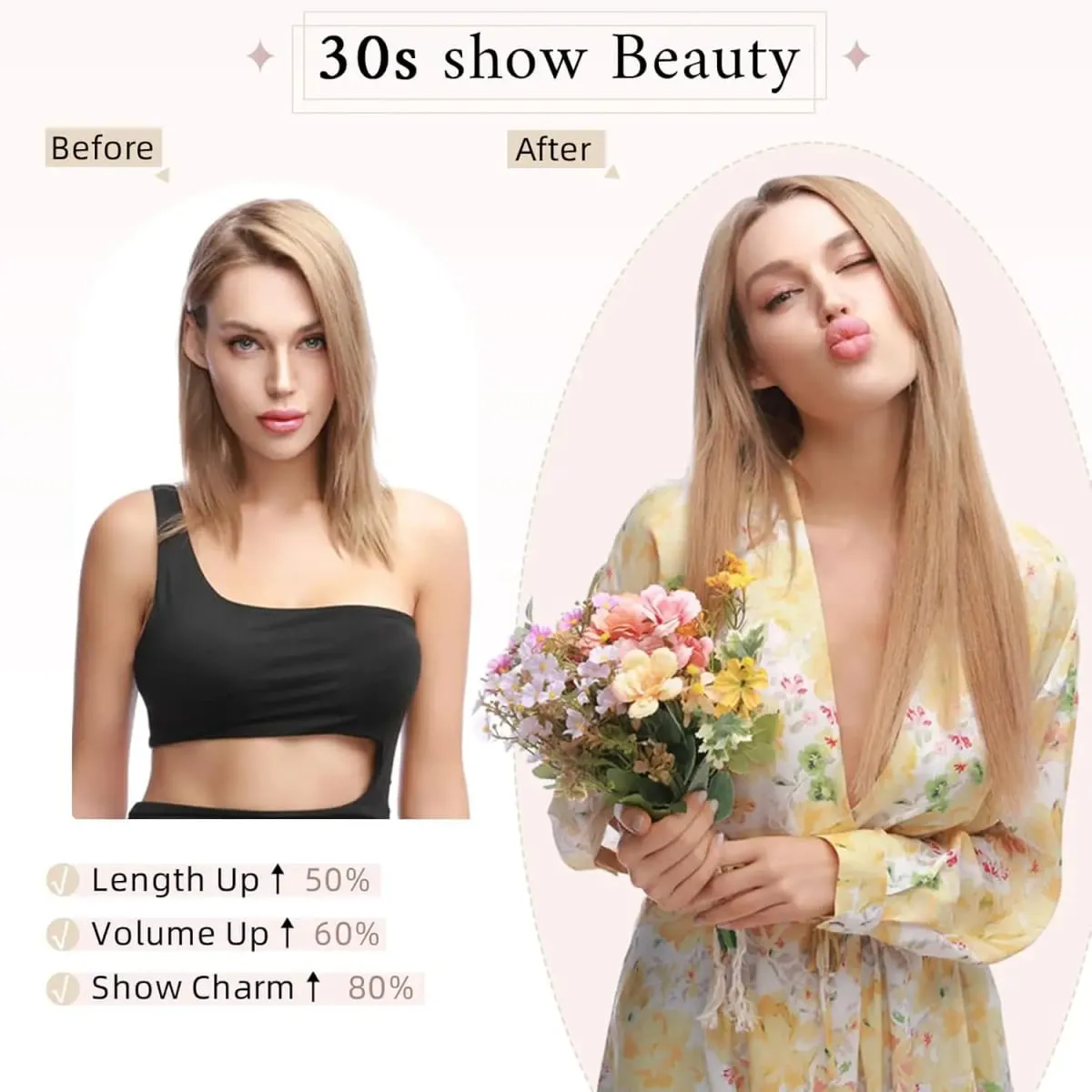 #8 Straight Clip Ins Human Hair Extensions 100% Human Hair 3/4 Full Head One Piece 5 Clips In Hair Extensions 100G/Set For Woman