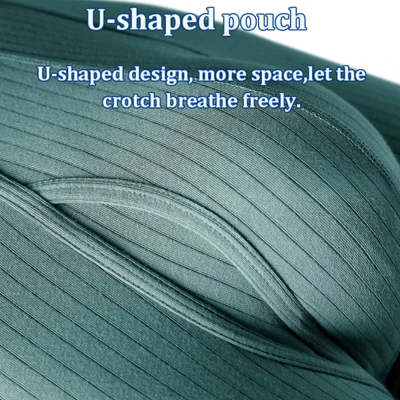 3PCS/Pack 100% Cotton Solid Striped Man Undrewear Lengthen Breathable Fitness Boxers Hombre Crotch Side Opening Men's Underpants