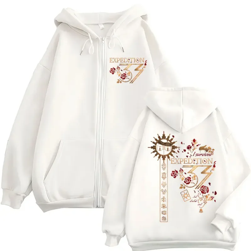 Esquie Game Clair Obscur Expedition 33 Zipper Hoodies Men Women Clothing Casual Oversized Zip Up Hooded Sweatshirts Jacket Coat — image 2