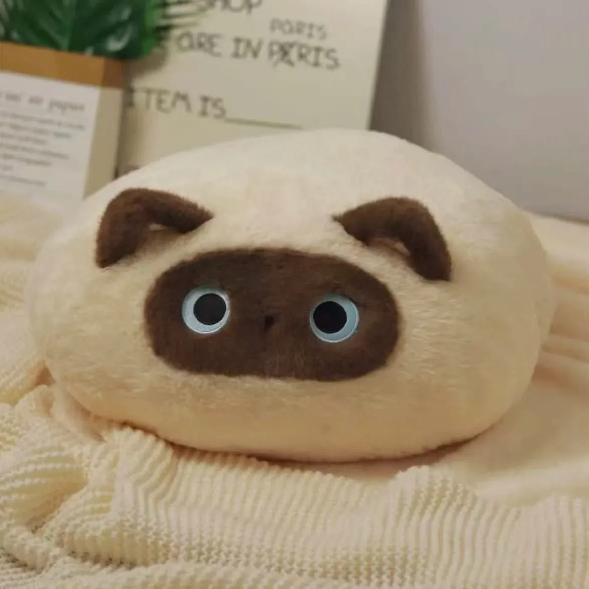 Cute Cat Plush Cushion Pillow Stuffed Plushie Soft Sofa Seat Chair Back Doll Office Dorm Bedroom Gift for Kids Girls — image 11