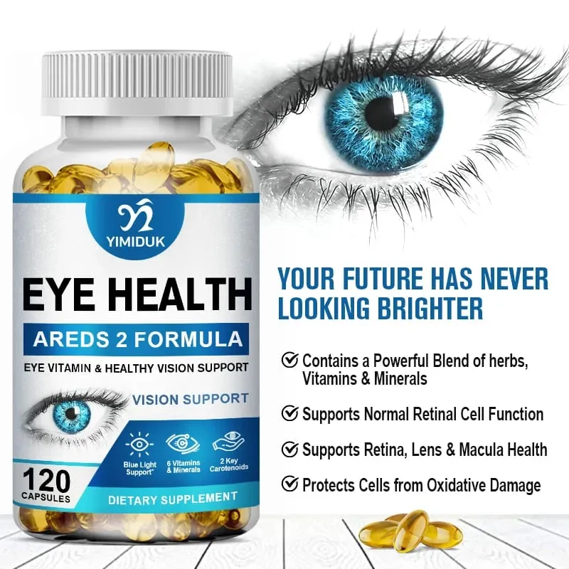 Advanced Eye Health Capsules with Vitamins C Support Blood Vessels & Overall Ocular Wellness Vision Sharpness Gluten-Free