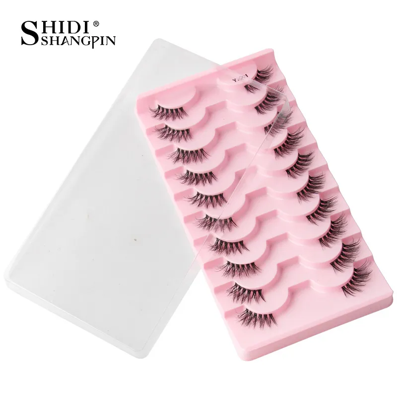 Half Lashes Cat Eye Lashes 3D Natural Winged End Eye Elongated Lashes Fox Eye Lashes Faux Mink Lashes Makeup