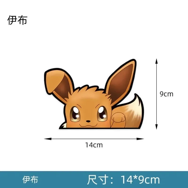 20 Arten Pokemon-Autoaufkleber, Anime-Figur, Pikachu, Gengar, Eevee, Charmander, niedliche Cartoon-Puppe, kreative Aufkleber, Geburtstagsgeschenke