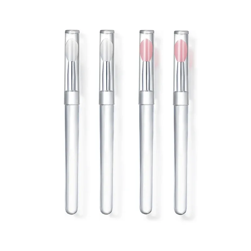 4/10 Pcs Reusable Silicone Lip Brush with Cap Portable Lip Gloss & Lip Mask Applicator Dual-Ended Makeup Brush for Lips and Ey — image 8