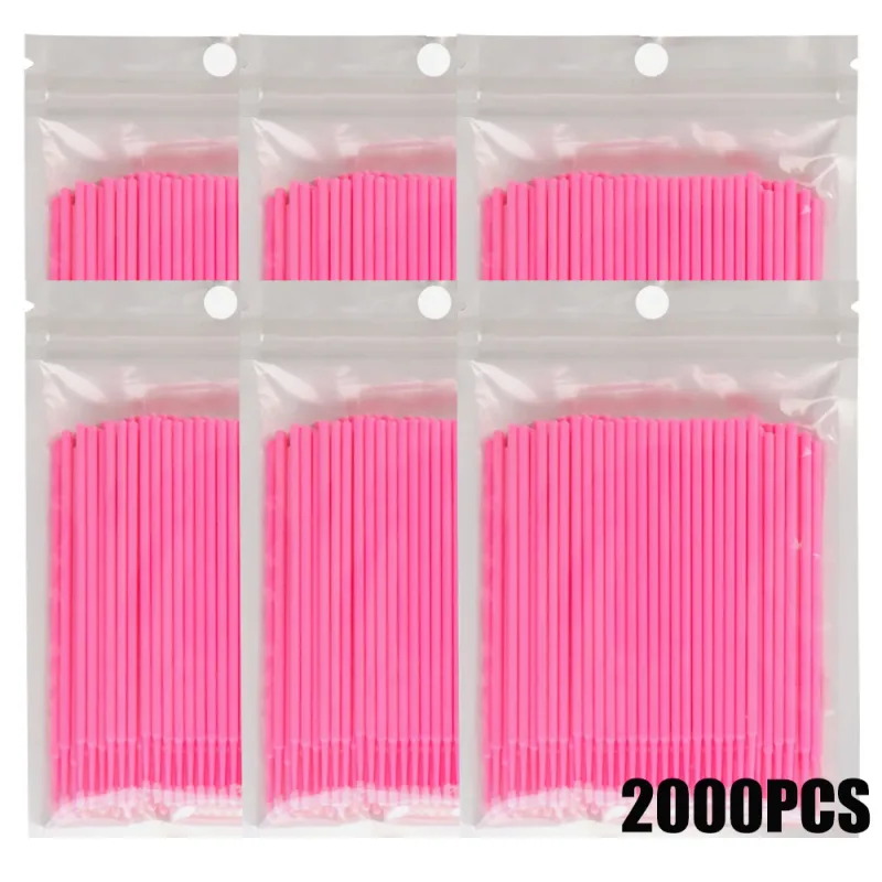 300/2000pcs MicroBrush Eyelash Cleaning Brush Lash Extension Individua Tools For Eyelashes Removing Swab Micro Makeup Brushes