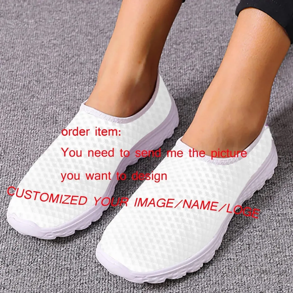 Dentist Shoes Women's Flats Cartoon Dental Nurse Print Breath Mesh Comfort Sneakers For Ladies Girls Summer Loafers — image 12