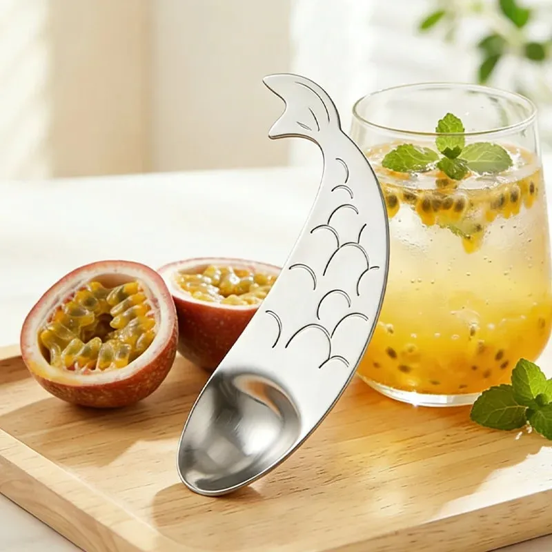 Dual Function Passion Fruit Cutter Pulp Scooper Integrated Stainless Steel Fruit Spoon Home Fruit Tools — image 5