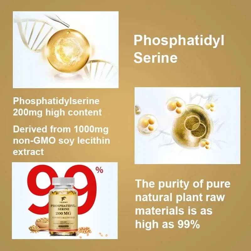 Phosphatidylserine Capsules Boosts Brain Vitality Improves Focus Memory Learning Ability & Daily Cognitive Health