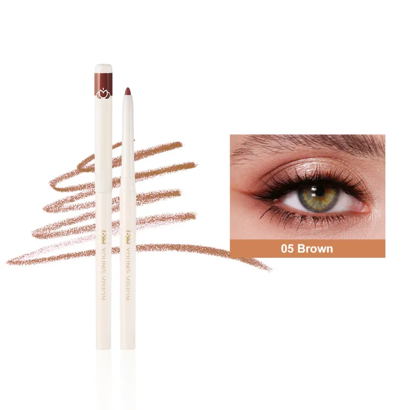 Silky Long Lasting Eye Liner Pencil Blade Tip Natural Matte Wine Red Eyeliner Easy To Color and Waterproof Eye Make Up Cosmetics
