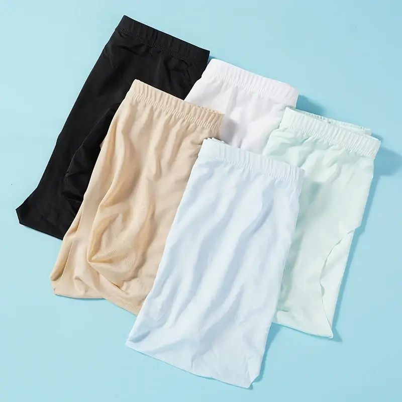 5 Pairs/Lot Men's Ultra-thin Panties Ice Silk Briefs Summer Transparent Seamless Sexy Quick-drying Breathable Underwear Briefs