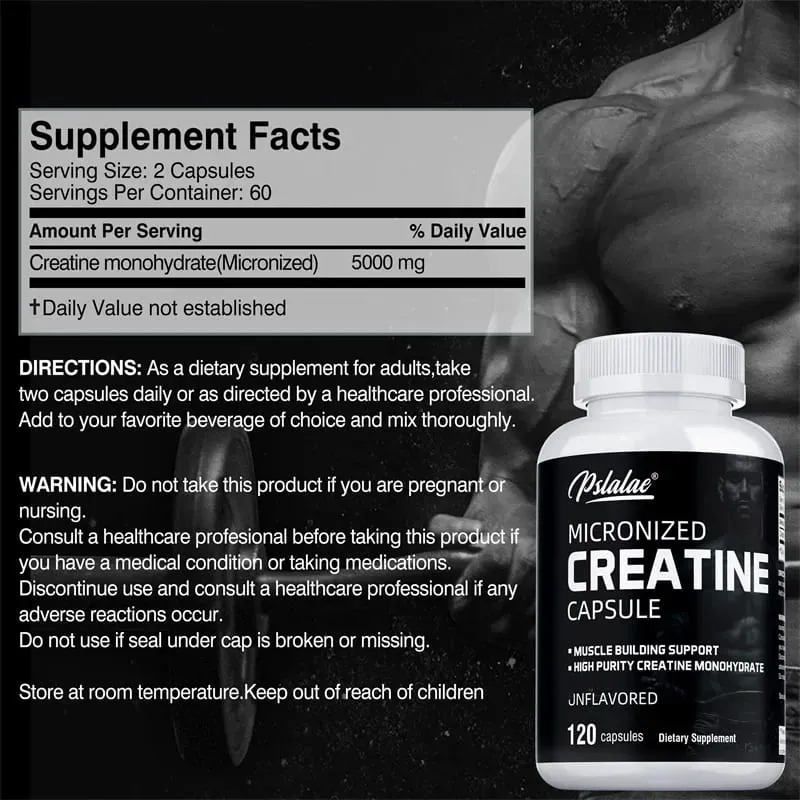 Creatine Monohydrate - 5,000 มก. ต่อหนึ่งหน่วยบริโภค Creatine ก่อนออกกำลังกายเพื่อช่วยสร้างกล้ามเนื้อเพิ่มพลังงานและประสิทธิภาพอาหารเสริม