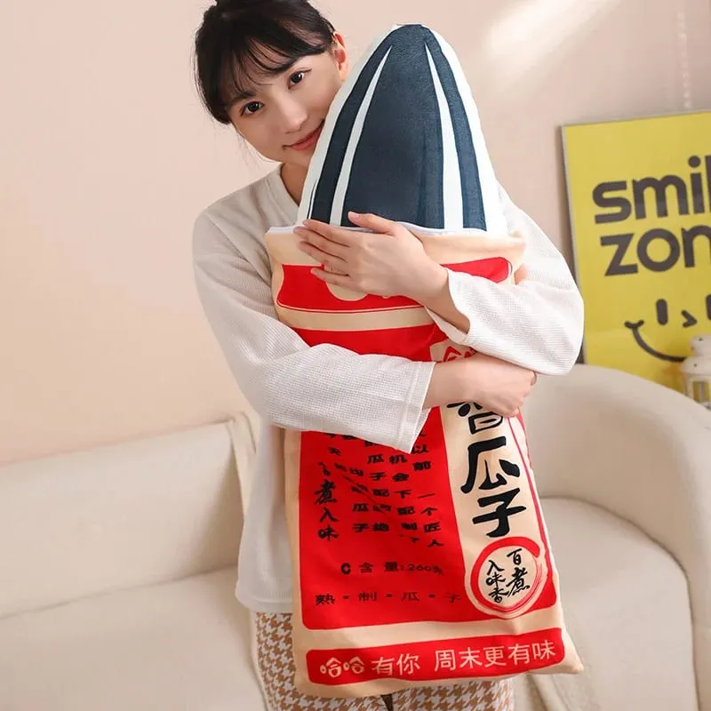 Sac chinois de Simulation de taille géante, jouets en peluche de graines de Melon, oreiller doux et apaisant, matelas pour enfants, jouets amusants en famille, nouvelle collection — image 3