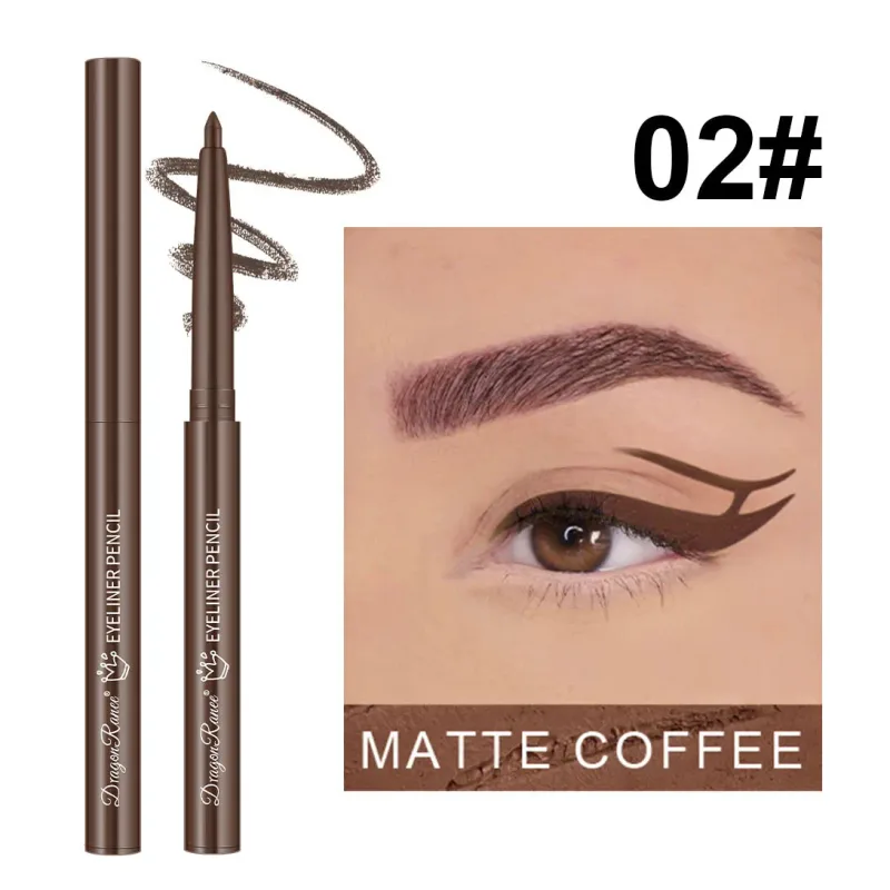 Waterproof Black Brown Eyeliner Gel Pencil Matte Smooth Quick Dry Easy Wear Pearlescent Eyeshadow Eye Liner Pen Makeup for Eyes