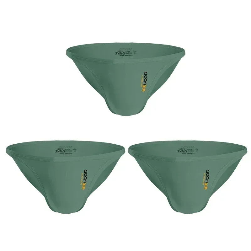 Men Modal Low‑Rise Briefs Sexy Solid Color Simple Triangle Underwear Sports Breathable Comfortable Male Panties