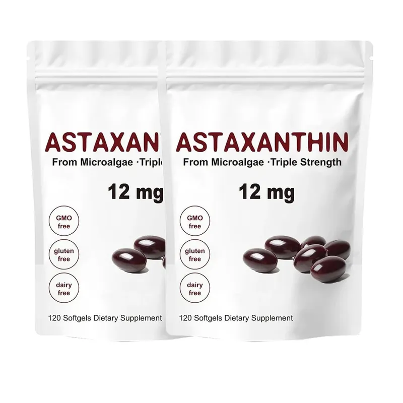 Astaxanthin 12mg 120 Softgels Triple Strength Premium Antioxidant Supplements Support Eye Skin Joint & Immune System Health