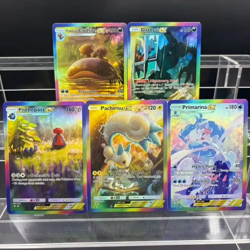 5pcs DIY POCKET Collection Cards Mewtwo Leafeon ex Self Made Single Card Classic Game Anime Card Gift Toy