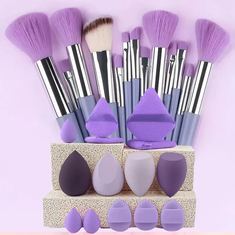 13PCS Makeup Brush Set Foundation Concealer Powder Eyeshadow Blush Brush Kabuki Blending Cosmetic Beauty Tool for Face