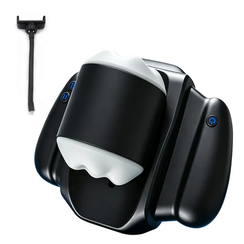 Automatic Telescopic Vibrating Male Masturbator Cup Pocket Pussy with Holder Penis Trainer Vaginal Adult Sex Machine for Men