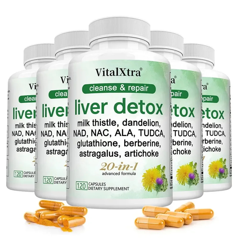 Liver Support Capsules Milk Thistle Dandelion Supports Liver Cleanse & Detox Wellness Antioxidant & Digestive Health