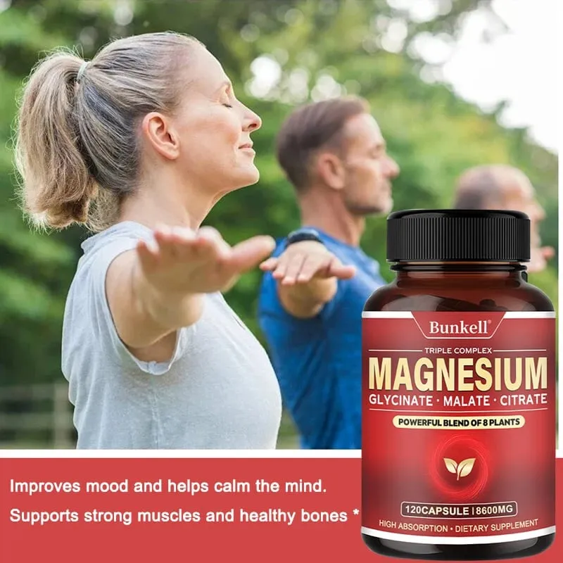 Magnesium Complex - Magnesium Glycinate Malate Citrate - Promotes Energy and Sleep Bone Health Gluten Free and Non-GMO — image 5