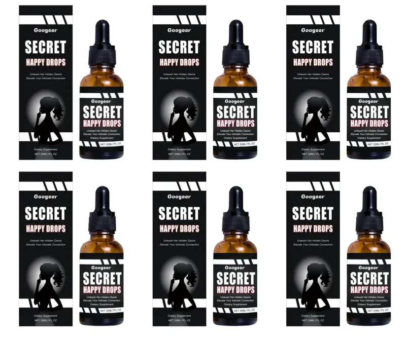 Googeer Secret Happy Drops Oral Drops Herbal Epimedium Maca Root Ginseng Ginkgo Biloba Support Blood Circulation Intimacy 30 ML