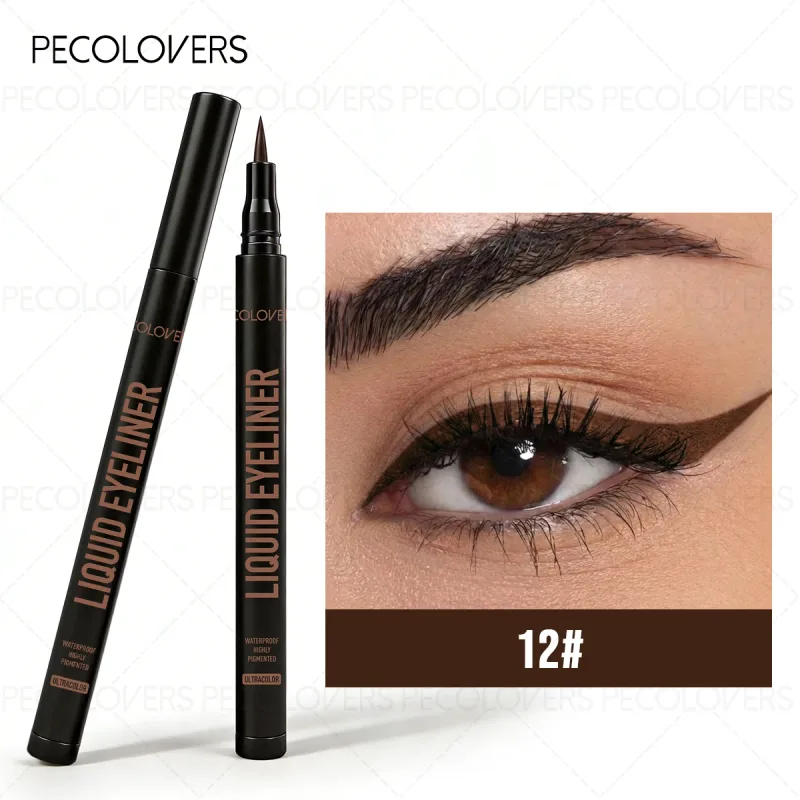 1 Pc Smooth Glide Liquid Eyeliner Pen - Waterproof Long-lasting Ultra-Fine Tip Water Eye Liner Pen Precision Slide Smudge-Proof