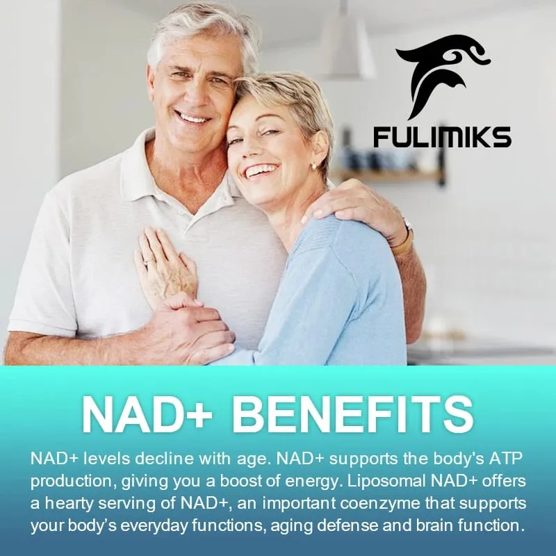 Supplément NAD Capsules Supplément liposomal NAD+ - Défense contre le vieillissement Énergie cellulaire Fonction cardiaque et cérébrale