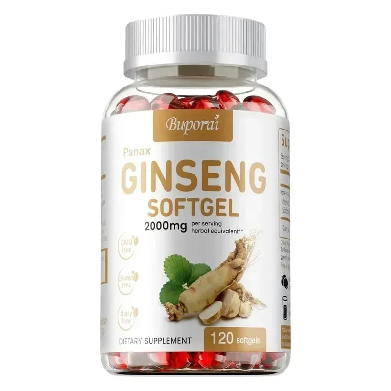 Panax Ginseng Capsules Ginseng Root Extract Supports Energy Strength Vigor Performance in Women and Men