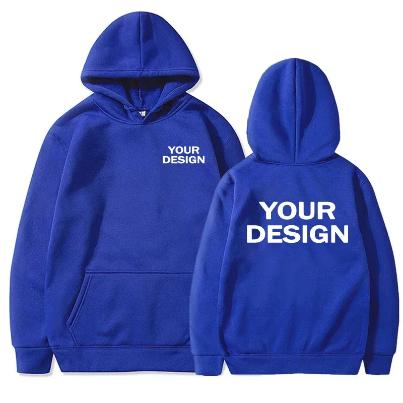 Customized printed men's and women's hoodies, loose casual solid color hoodies, personalized street long sleeved sweatshirts — image 9