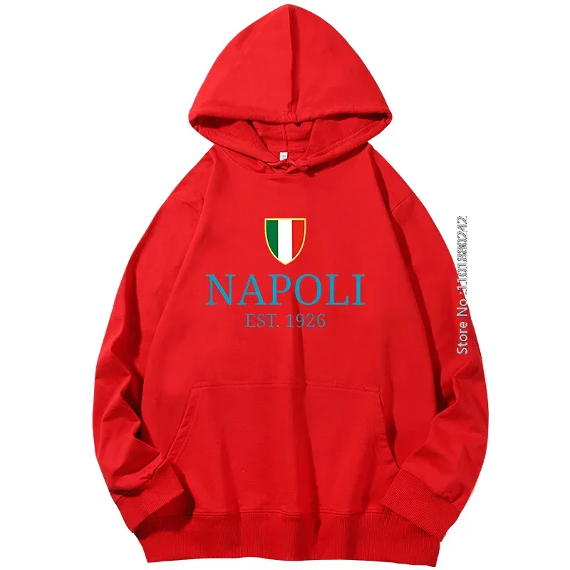 Italy Soccers Champions Napoli Souvenir Graphic Hooded Sweatshirts Spring Autumn New In Hoodies & Sweatshirts Men's Sportswear